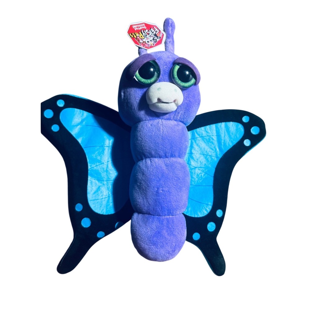 Feisty Pets Scarin Erin Butterfly Purple Blue Plush 2015 Original Tag 10-13"‎
